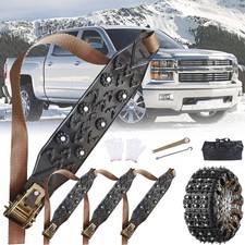 4x Universal Schneeketten LKW SUV Auto Sicherheit Reifenketten Autoreifenketten