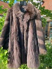 Waschbär Pelz Swinger Pelzjacke lang 