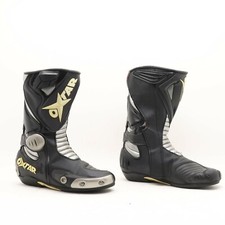 Stiefel Oxtar Tcs Evo Rx Spur Race Schwarz TG.40 Gebraucht Leder (STM101)