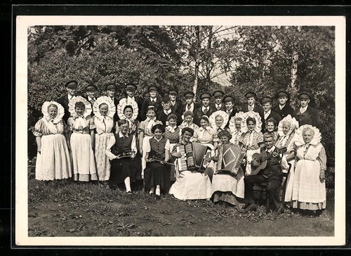 Jonsdorf musizierende - ak, jonsdorf,