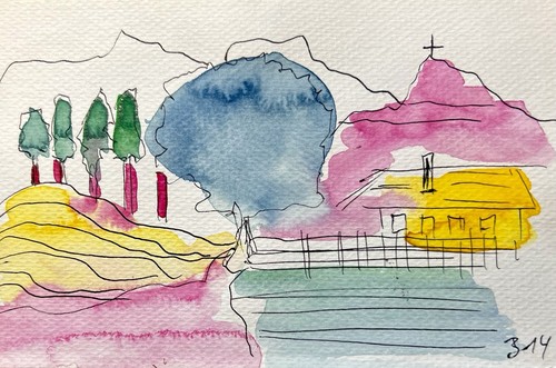 Original abstrakte aquarell - abstrakte,