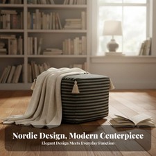 Rundder Hocker Strickpouf