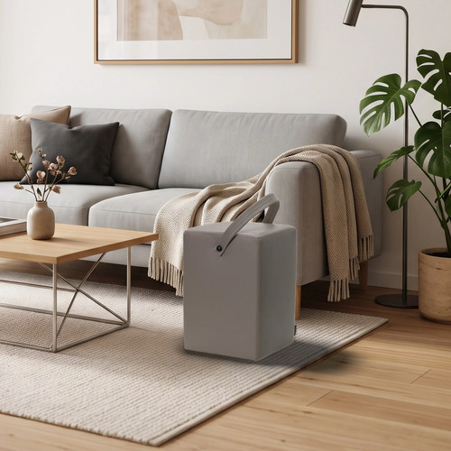 Hocker linus grau aus echtem - linus,