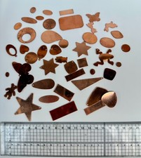 Kupfer Rohlinge rund sortiert Pack zum Emaillieren Stanzen Schmuck 24 Stück