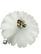 Brosche mit Diamanten aus 750er Weißgold