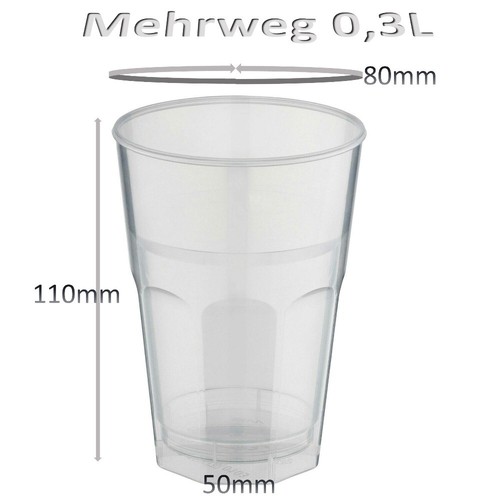 Mehrwegbecher longdrink - mehrwegbecher, 0,3l