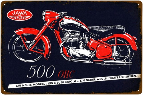 Metal sign jawa 500 - metal,