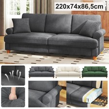 Chenille sofa sitzer 220cm - chenille, 3