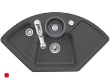 Villeroy & Boch Solo Eck Graphit Keramik-Spüle inkl. HL