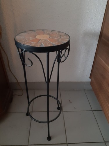 Metall blumenhocker rund mit - blumenhocker,
