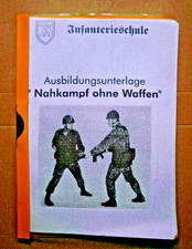 Ausbildungsunterlage "Nahkampf ohne Waffen" Bundeswehr  NVA  Selbstverteidigung