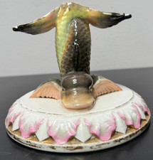 Porzellan, Meissen, Figur, Fuß, Delfin, Biedermeier, selten, 1. Wahl