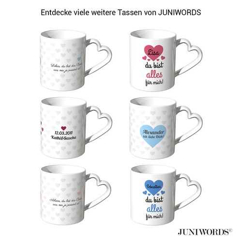 Juniwords herz tasse spruch - herz,