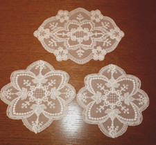 3 Florentiner Tüll Deckchen-Spitzendeckchen-Tischdecke