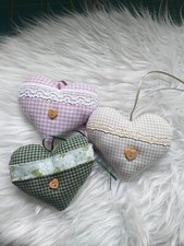 3 Stoffherzen,  Hochzeitsdeko