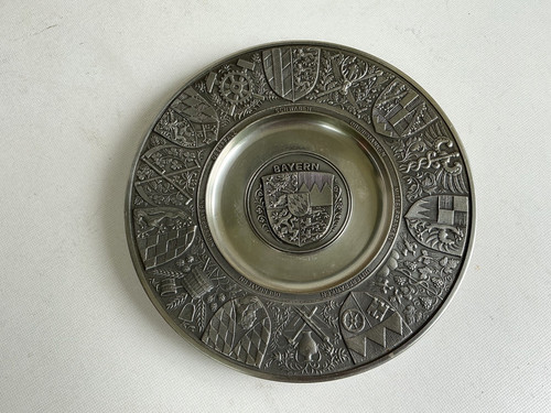 Vintage zinn wandteller von - zinn-wandteller,