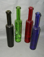 4 Deko Flaschen Glas