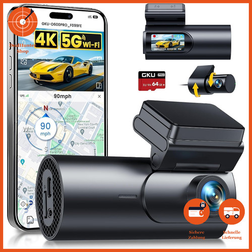 Dashcam dual kamera - 4k,