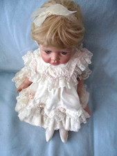 Porzellan-Sammelpuppe BABY LISA blond mit Kleid - Angel´s Paradise - Limitiert 