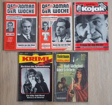 5 alte Krimi Romane Romanhefte Fledermaus Kriminalroman der Woche Kojak...