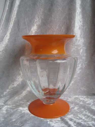 Glas art deco vase bauchig - ?,