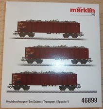Märklin H0 46899 - Hochbordwagen-Set  Schrott-Transport, OVP