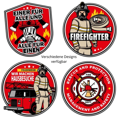 Feuerwehr aufkleber - 1x,