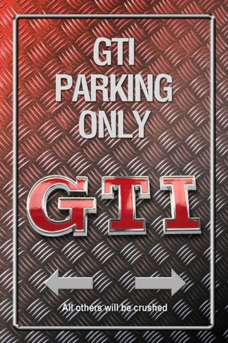 Blechschild 20x30 gti parking - gti,