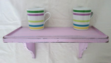 Altes Wandregal Wandboard Konsole Holz rosa Shabby Chic Landhaus Vintage 37x17