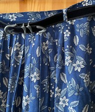 Distler Trachten: Trachten-Rock blau-weiß mit Gürtel Gr. 44 gefüttert BW 48-52