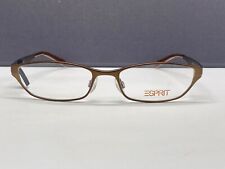Esprit Brille Damen Braun Vollrand ET9287 Oval Schmal Metall