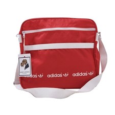 ADIDAS Vintage Tasche Art. 40772 1980er Rot Red Nylon Weiß White 30cm Retro Orig