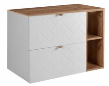 Waschtisch Schrank Weiß Eiche