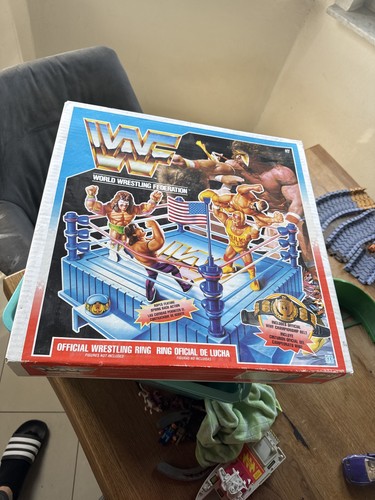Wwf wrestling ring hasbro - wrestling,