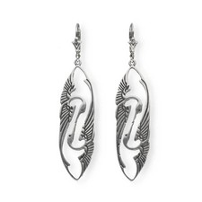 Art Nouveau earrings crane 925