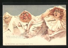 Künstler-AK Killinger Nr. 115: Drei Opfer der Jungfraubahn, Berg mit Gesicht /  