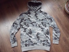 IDENTIC HOODIE JACKE GR M Grau Camouflage Kapuzenjacke Pullover Pulli