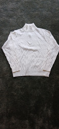 Weißer strickpullover mit - strickpullover,