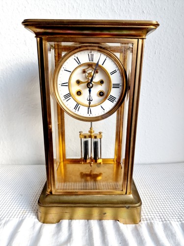Große kaminuhr glaskäfig - kaminuhr, uhr