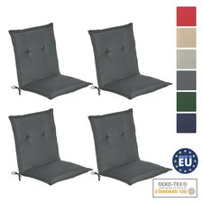 4er Set Sitzkissen Polster Auflage Polsterauflage Sitzpolster Niedriglehner Sitz