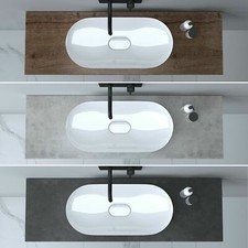 Waschtischplatte Holzplatte Badezimmer Inkl. 2x Edelstahl Konsolenträger NEU !!!