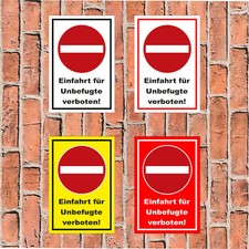 Schild - Einfahrt für