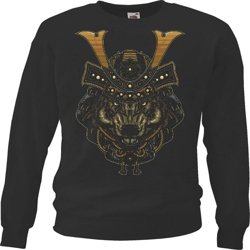 Sweatshirt gothic tattoo wolf - sweatshirt,