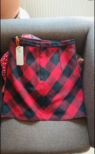 SUPERDRY Minirock 'North Check Mini Skirt' - rot-schwarz-kariert - EU 36 - NEU