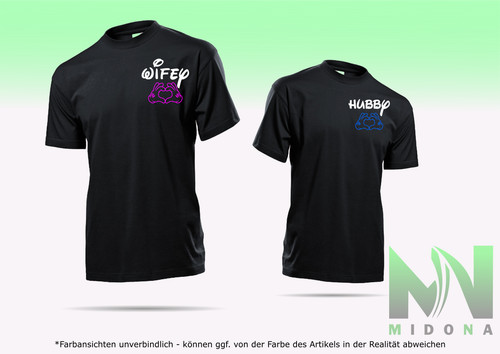 Fun shirt hubby wifey pärchen - shirt,