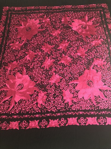 Huge black silk manton - huge, de
