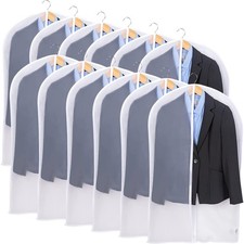 Kleidersack, Anzug, Weiß, 12 Stück, 60x100 cm, atmungsaktiv, Staubschutz