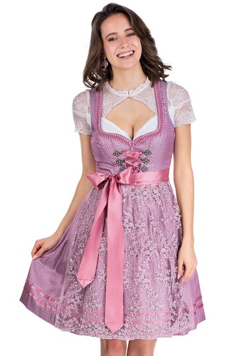 Mini dirndl akela - rosa, 2tlg
