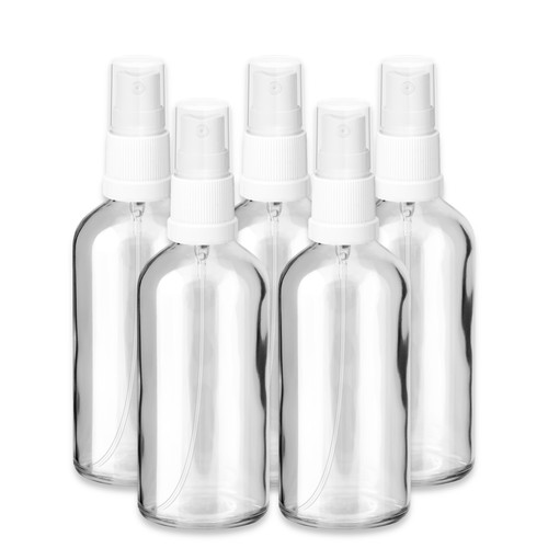 Glasflasche klar 100 mit - 100,