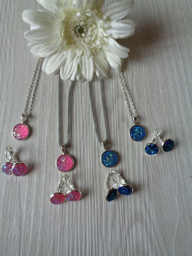 Schmuckset druzy cabochon 4 - schmuckset,